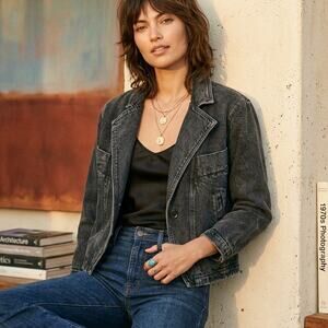 Stone Immaculate Benatar Denim Jacket Black washed size Small